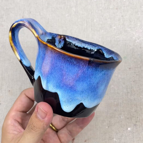 Midnight Ocean Drip Glaze Mug (260ml)